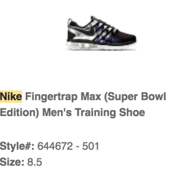 Nike Fingertrap Max (Super Bowl Edition) Men's Training Shoe - Picture 4 of 4